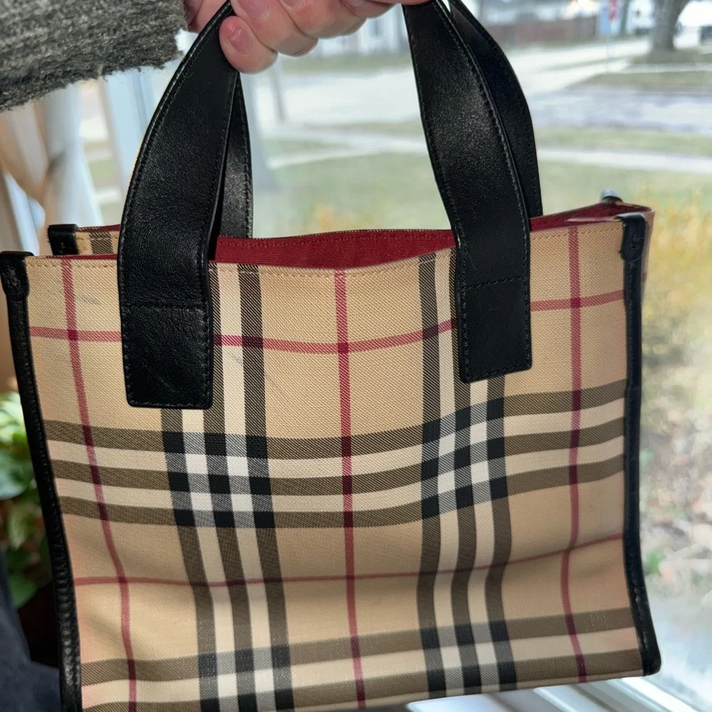 Burberry Nova Check Haymarket Tote - Picture 5 of 6